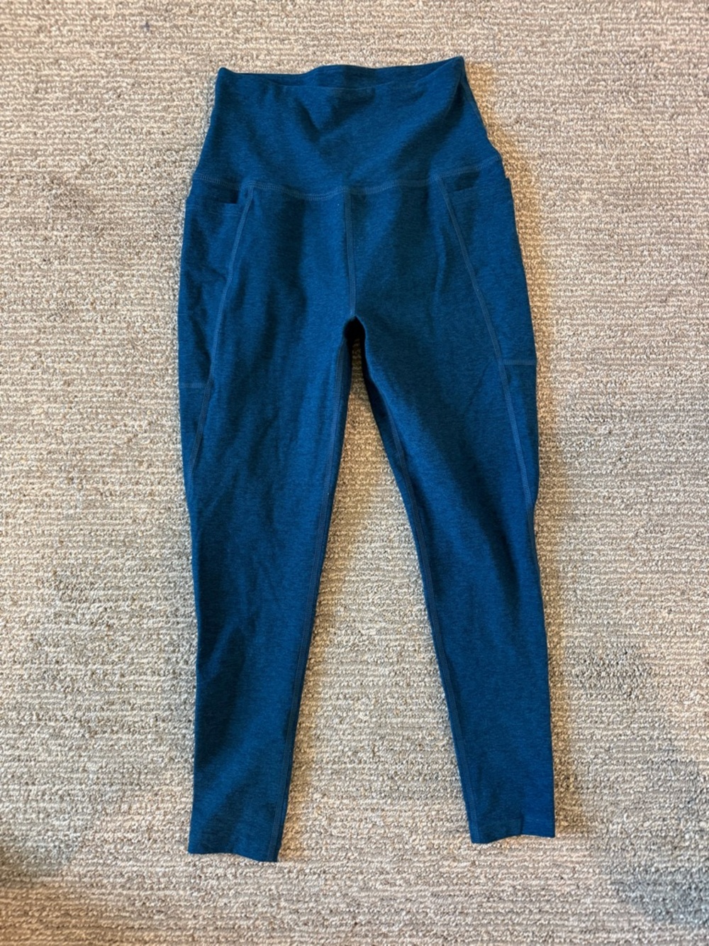 Beyond Yoga Spacedye Leggings | Teal Blue High Rise Midi Yoga Pants | Size M